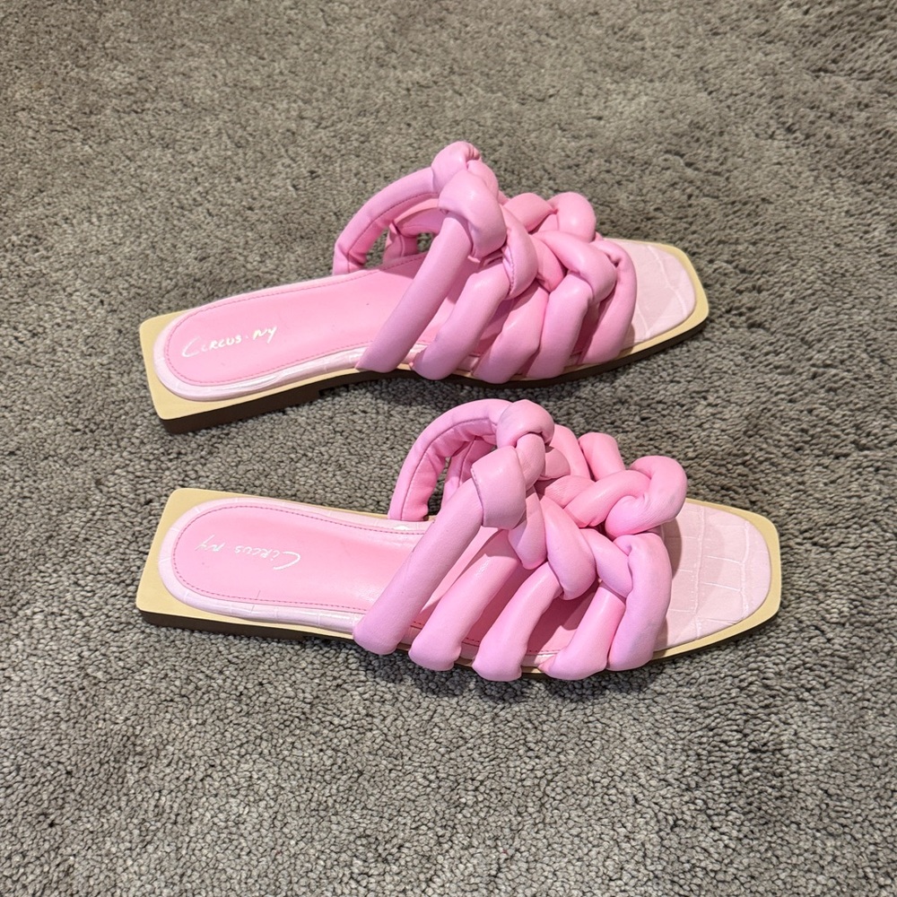 Circus by Sam Edelman Pink Knotted Slide Sandals SIZE 8
